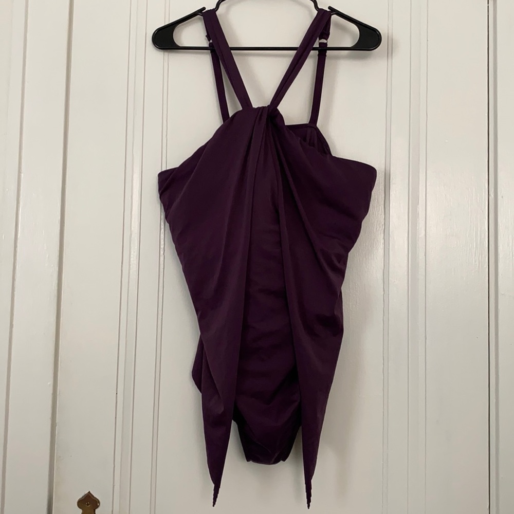 One piece swimsuit with cape sides